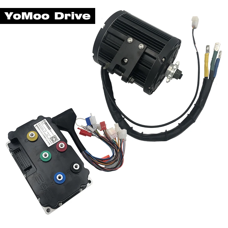 

QS138 4000W 90H 72V Peak 13KW 6500RPM PMSM Mid Drive Motor with Fardriver ND72530 Controller For Light Motorcycle Dirtbike Moped