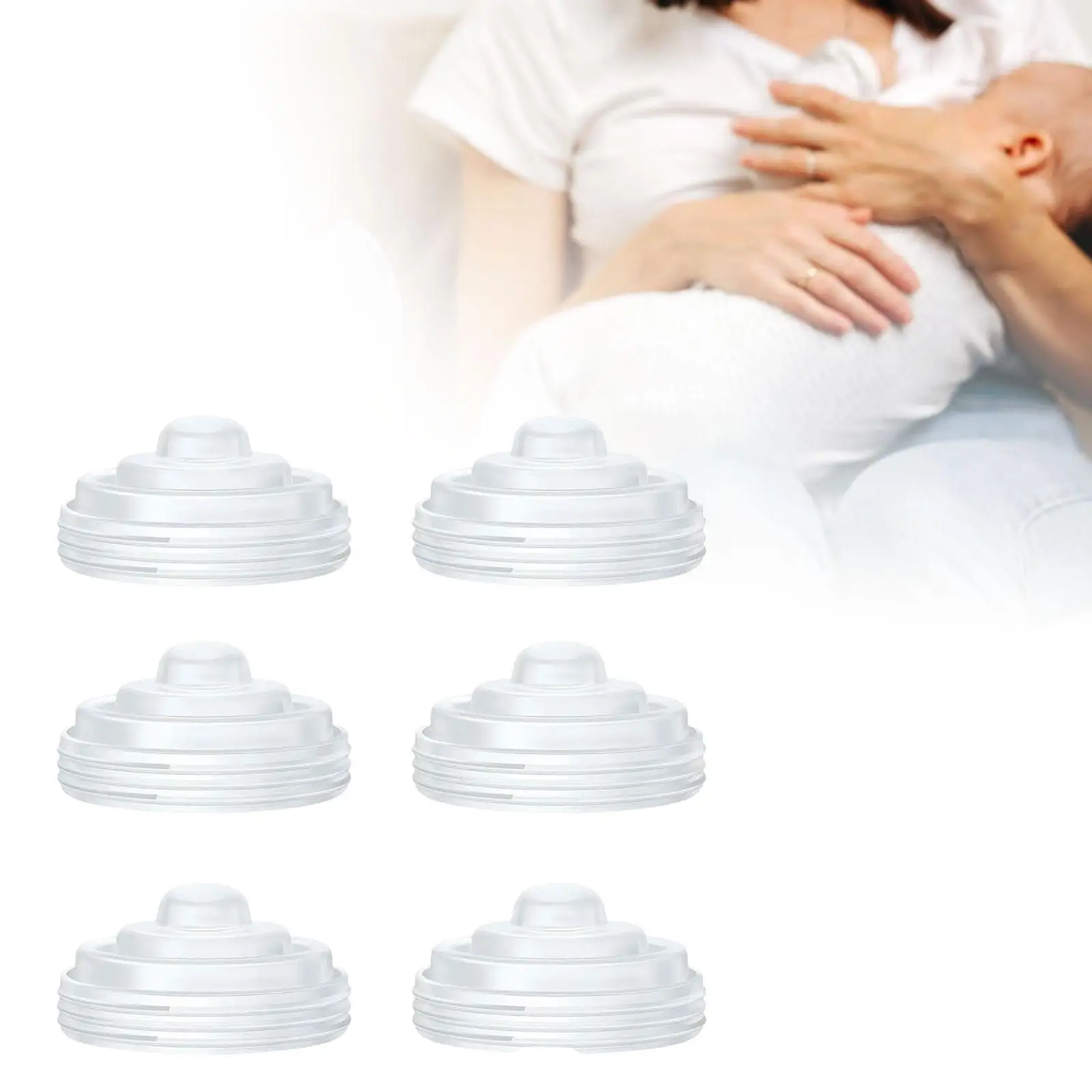 6 Pieces Silicone Diaphragm Leakproof Replacement Easy to Clean Backflow Protector for M5 Wearable Breastpump Part Accessories