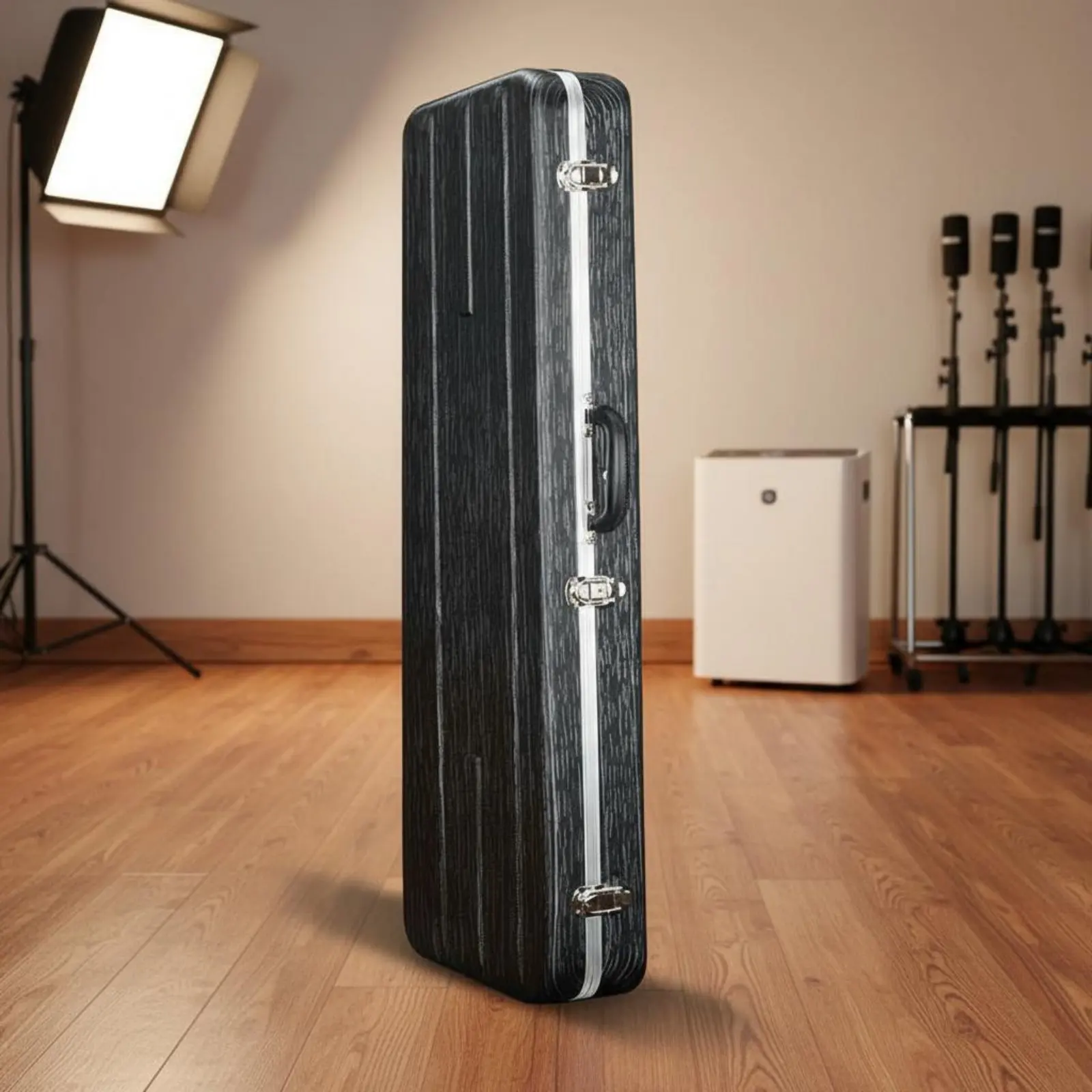 Fotografia 6: Estojo para Guitarra Elétrica à Prova d'Água, Estojo para Guitarra Baixo Elétrica, Resistente à Pressão, com Fechos Bloqueáveis para Envio