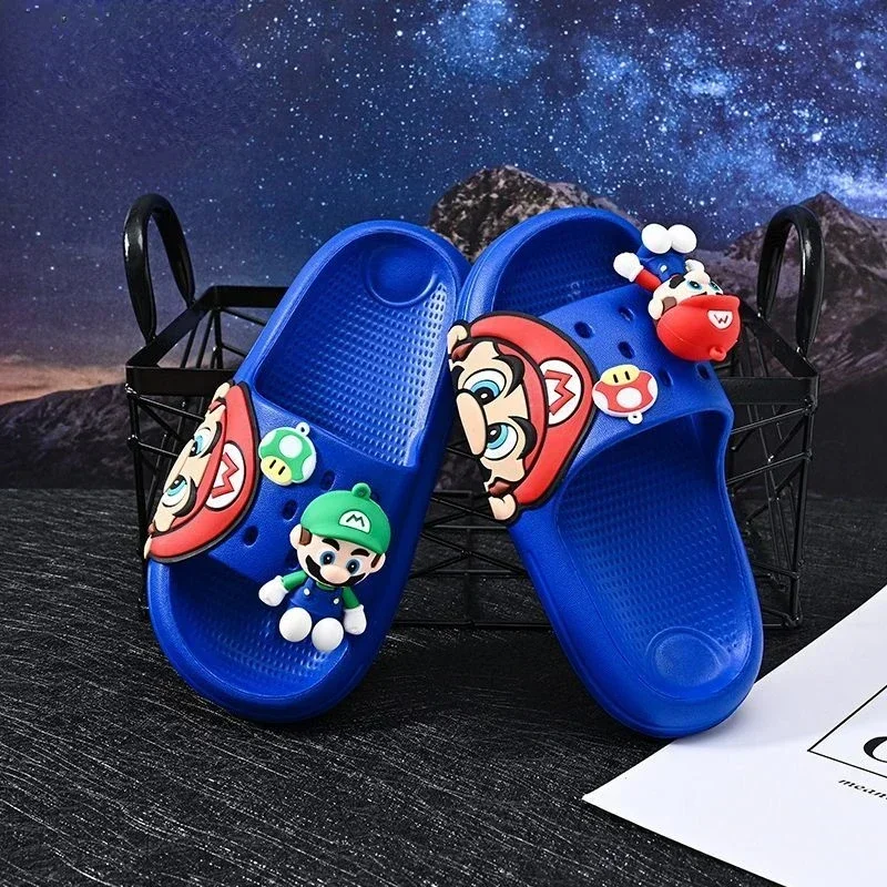 Super Mario Bros. Summer Cartoon Anime Indoor Anti-Slip Comfortable EVA Lightweight Breathable Slippers Outdoor Sandals