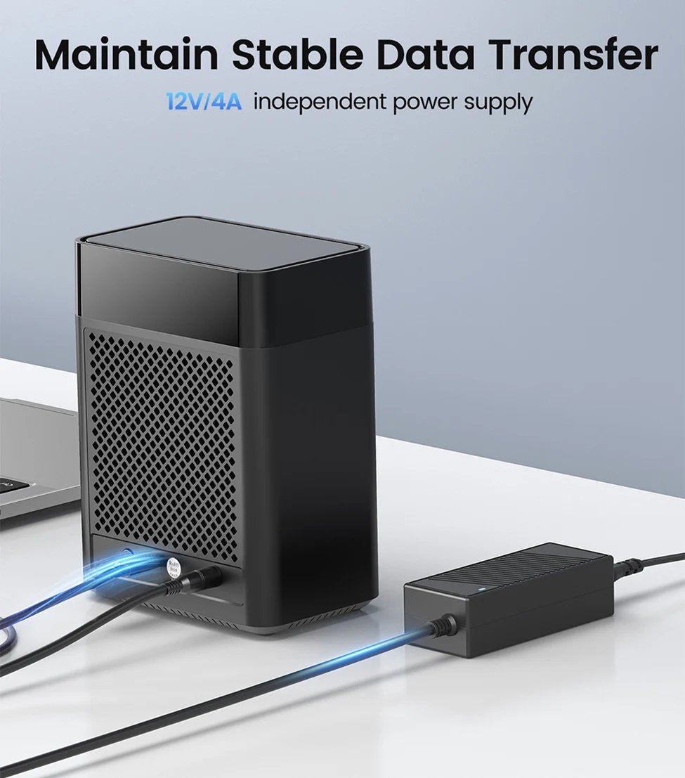 ORICO 2 Bay HDD Enclosure Hard Drive Case 3.5" SATA Docking Station USB 3.0 Type C DAS Storage Box 36TB Expansion for PC Laptop