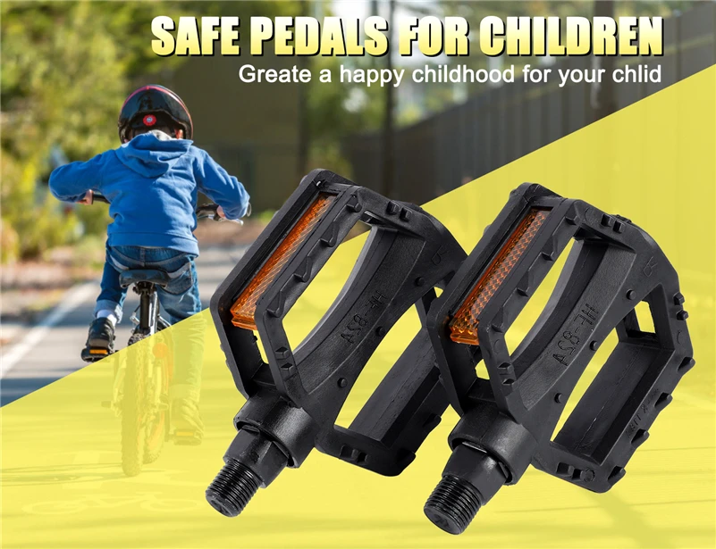 1 Paar flache Fahrradpedale aus Kunststoff, rutschfeste Plattformpedale, Fahrradzubehör für Mountainbikes, Fahrräder mit festem Kettenblatt, Outdoor-Sport – Detail 5