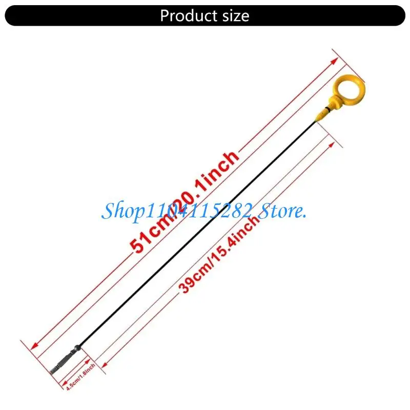  Durably Stainless Steel Oil Dipstick With Clear Marks For Precise Engine Oil Level Inspection