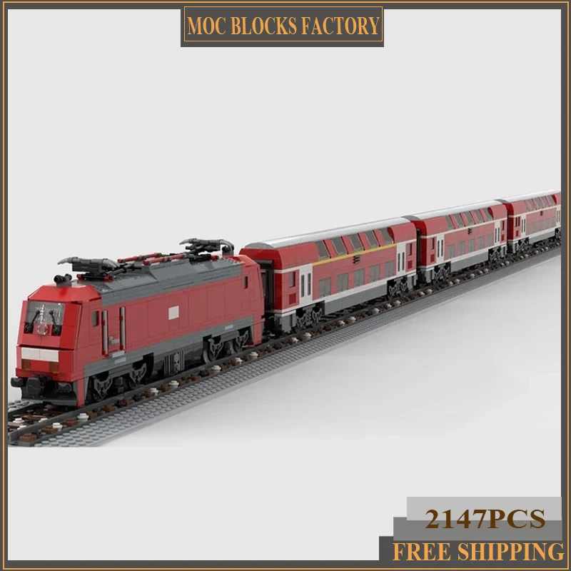 Technical Moc Bricks Car Model German Double Flat Regional Train Modular Building Blocks Gifts Toys For Children DIY Assembling