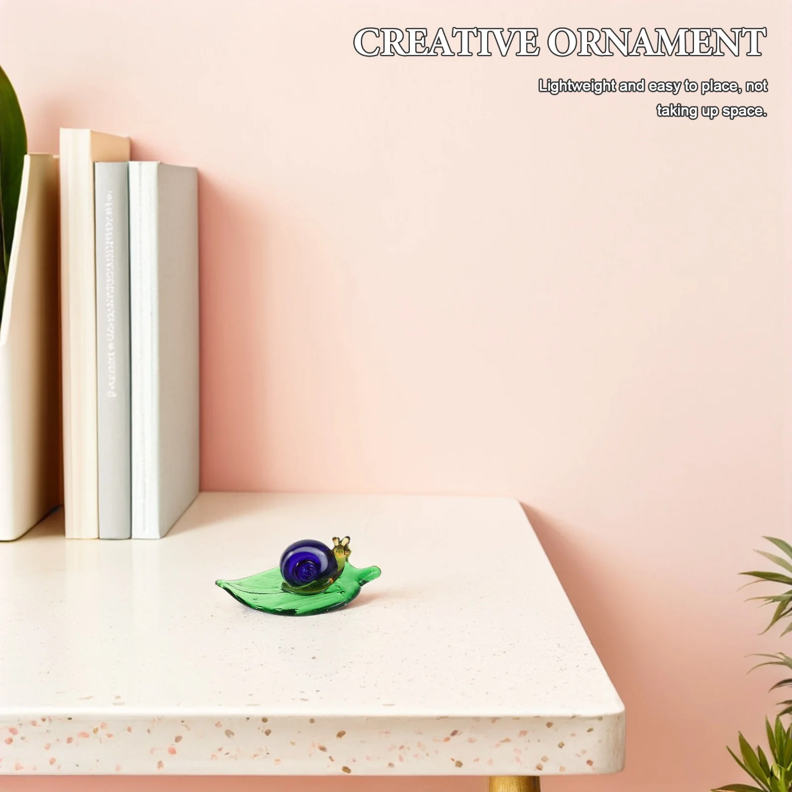 

2Pcs Creative Decor: Glass Snail Ornament 3D Small Animal Sculpture for Table Centerpiece Fall Home Decoration Thanksgiving