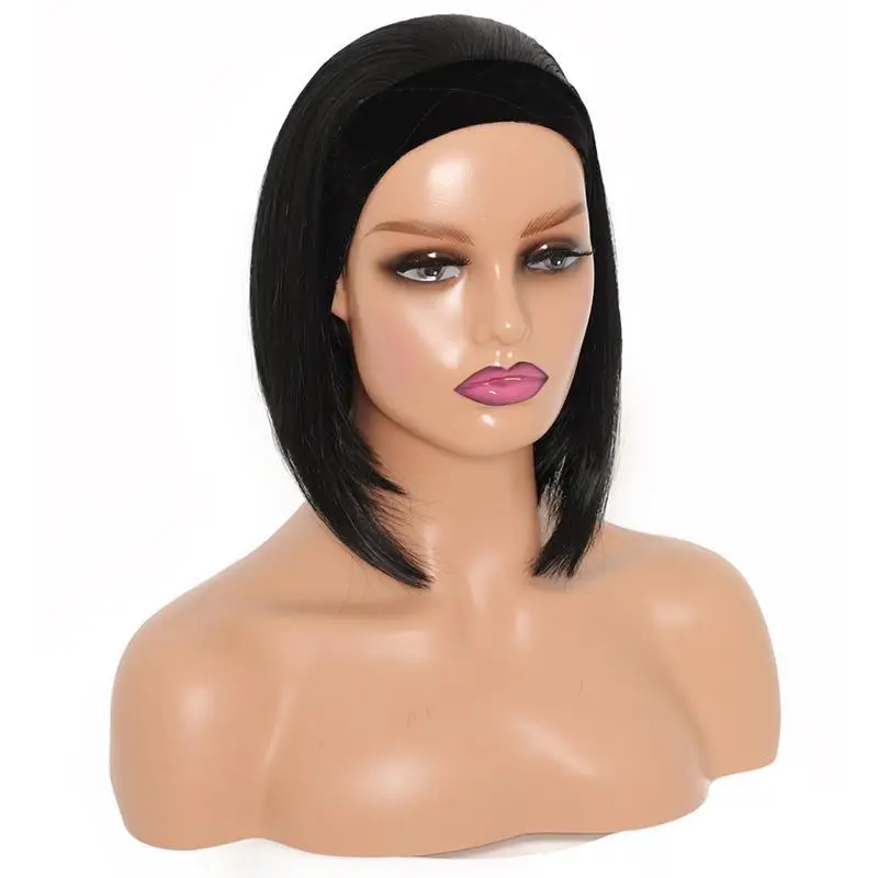 

Заводская шапочка для парика для женщин, парик с шарфом на голову, внутренняя пряжка Боб, черная повязка на голову, короткая прямая