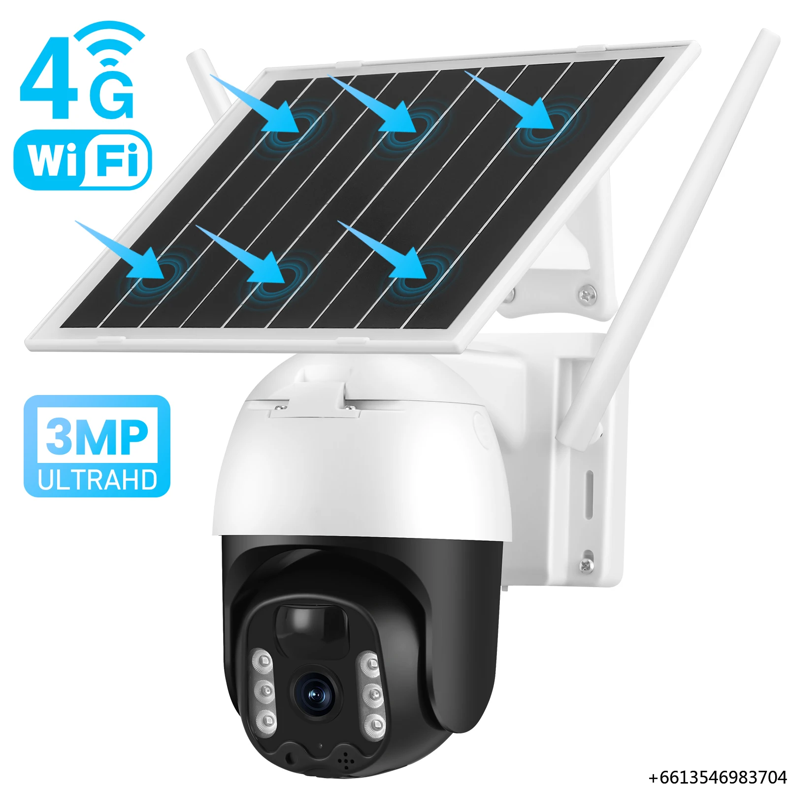 Hot Selling Night Vision 4MP Solar Camera WIFI Wireless Surveillance Outdoor Security WiFi Network Solar Powered Cameras