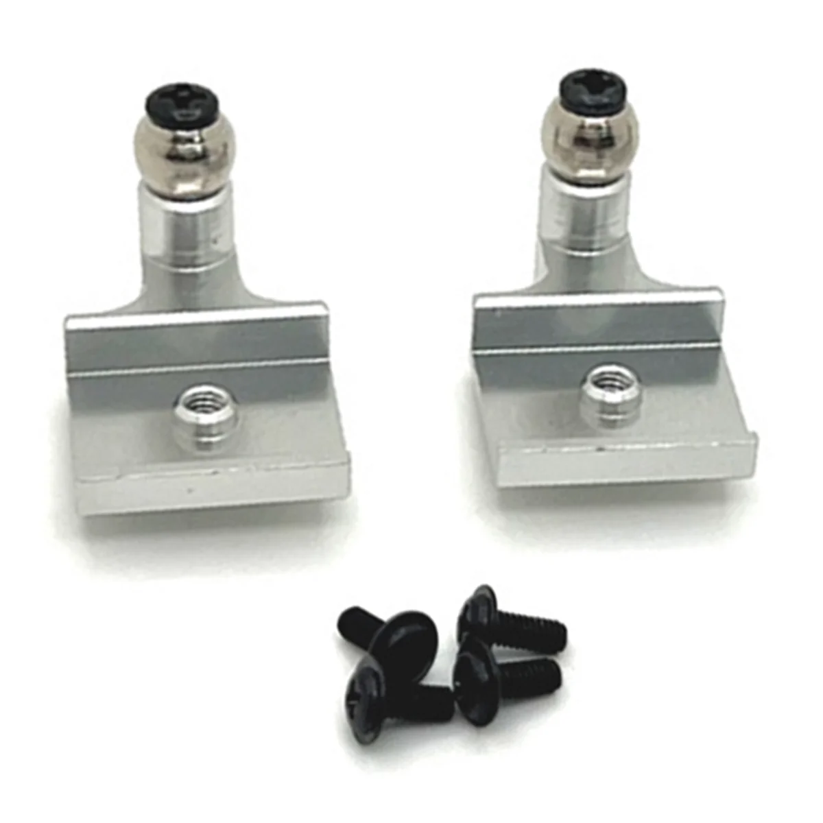 El nuevo Kit de soportes de suspensión delantera y trasera para actualización de coche RC para piezas de actualización de coche 1/16 C64 RC plateado