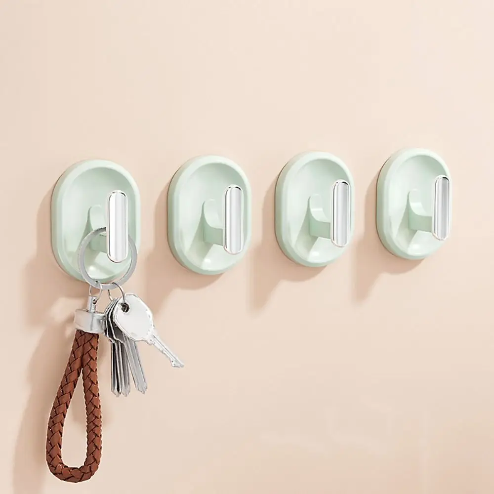 4Pcs Waterproof Self Adhesive Wall Hooks Wall Mount Key Holder Towel Hooks Clothes Hanger Multifunctional Hanging Coat Rack Home