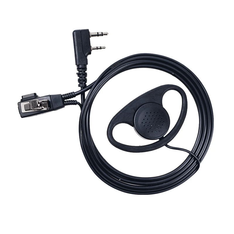 Auricular con Gancho para la Oreja Tipo D de 2 Pines K-head, Accesorios para Walkie Talkie, para Radios Baofeng, Kenwood, Puxing, TYT