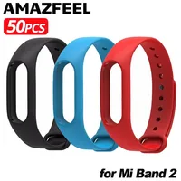 50pcs Strap for Xiaomi Mi Band 2 Bracelet Soft Silicone Wristband for Xiaomi Miband 2 Band Correa Accessories