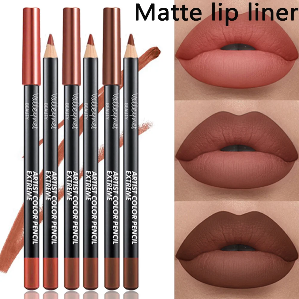 4 TEILE/SATZ Lipgloss Lippenöl Lipliner Lip Combo Set Langlebiger wasserdichter Lipliner 3D Lippen-Make-up Jeder Make-up-Stil