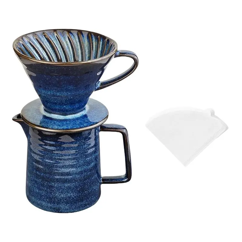 

ABHZ-Pour Over Coffee Maker, Coffee Maker With 40 Pcs Paper Filter,10Oz/300Ml Pour Over Coffee Dripper