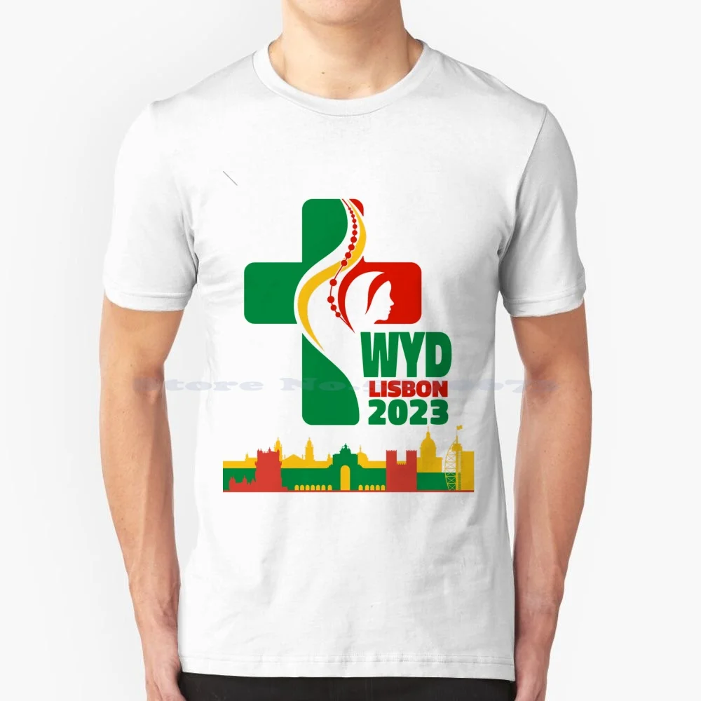 Wyd World Youth Day Lisbon 2023 Official Logo City T Shirt 100% Cotton Tee World Youth Day Wyd Gmg Jmj Panama Lisboa Lisbona