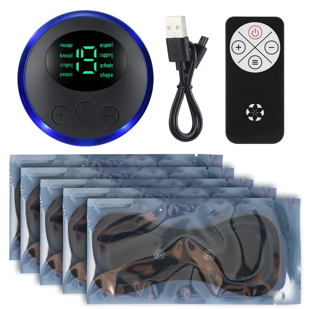 مجموعة مدلك الرقبة الكهربائية للتحكم عن بعد، رقعة تدليك عنق الرحم الذكية المحمولة القابلة لإعادة الشحن لتخفيف التعب #6