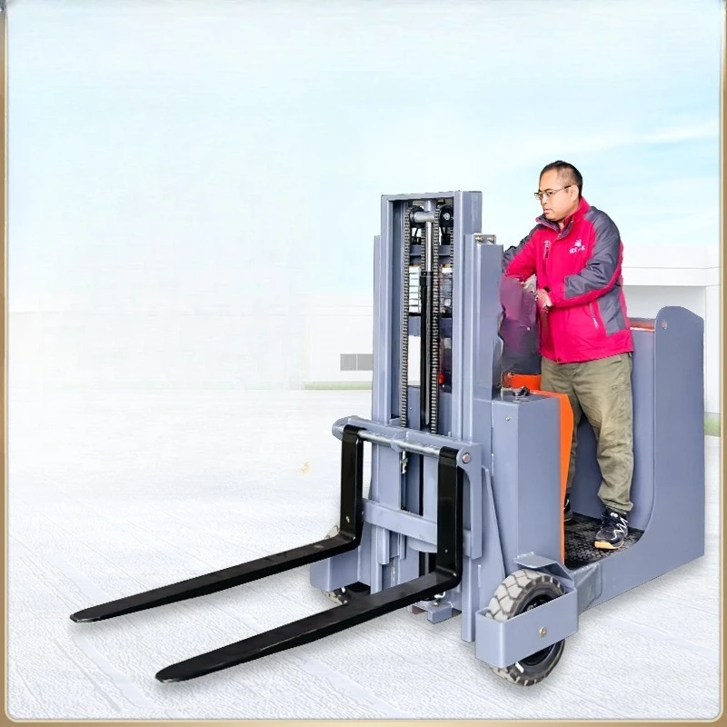 Counterweight heightened chassis all-electric stacker 1 ton electronic power steering forklift