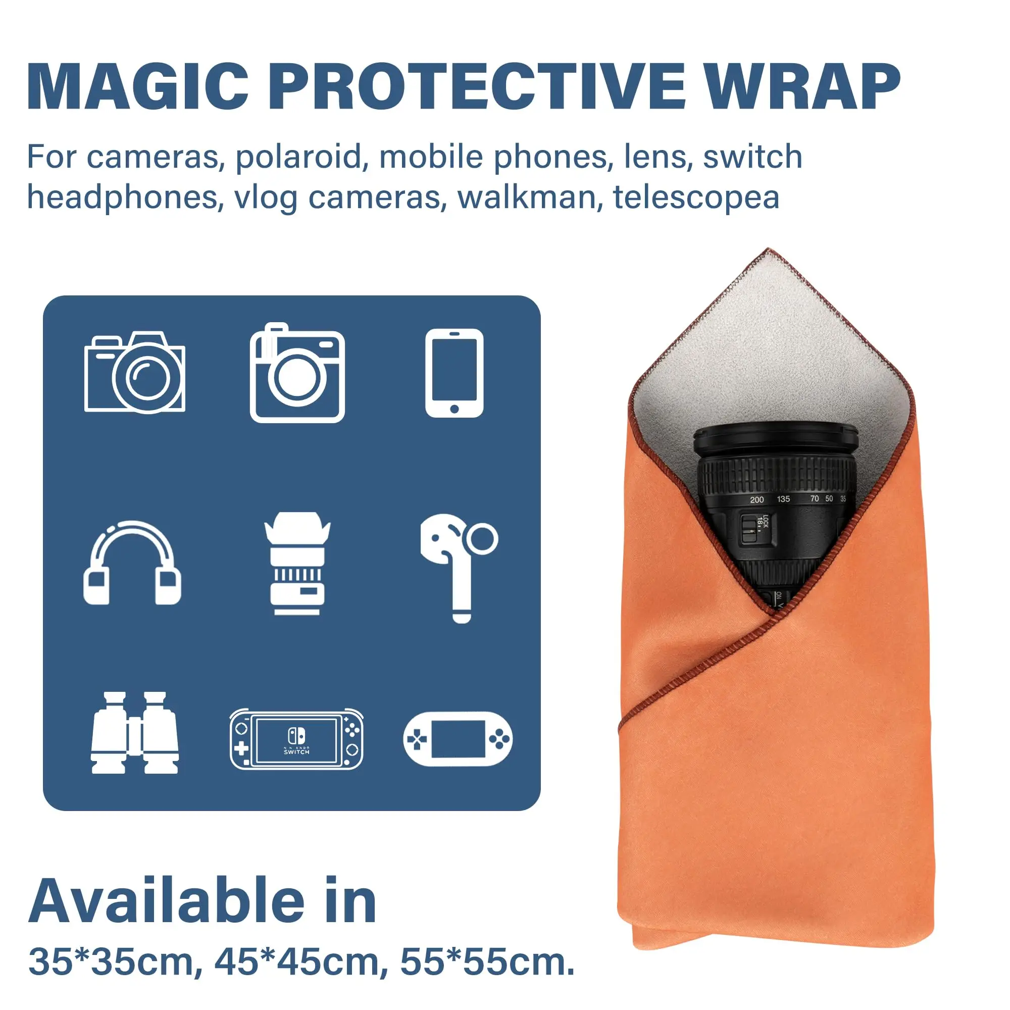 Walking Way Protective Case Photograph Camera Magic Cloth SLR Lens Protector Sticker Cloth Storage Photograph Bag Camera Cover