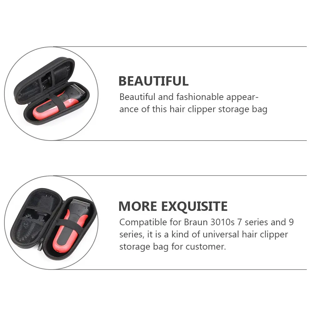 

Universal Hair Clipper Storage Bag Portable Waterproof Shockproof Travel Organizer for Electric Trimmer Shaver Carrying Case