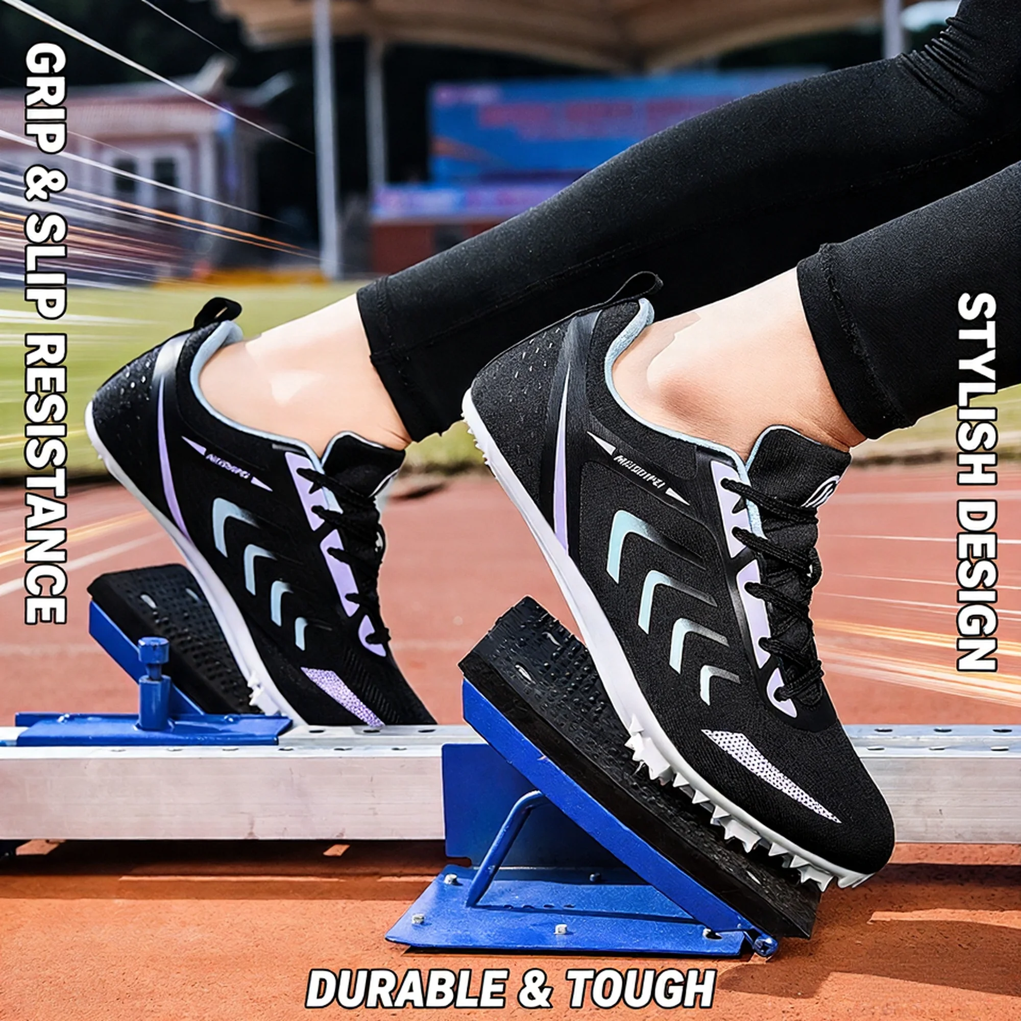 

Running Sprint Shoes Lightweight Training Athletic Sport Long Jump Track and Field Spikes Spiked Shoes Racing Sneakers Lace-up