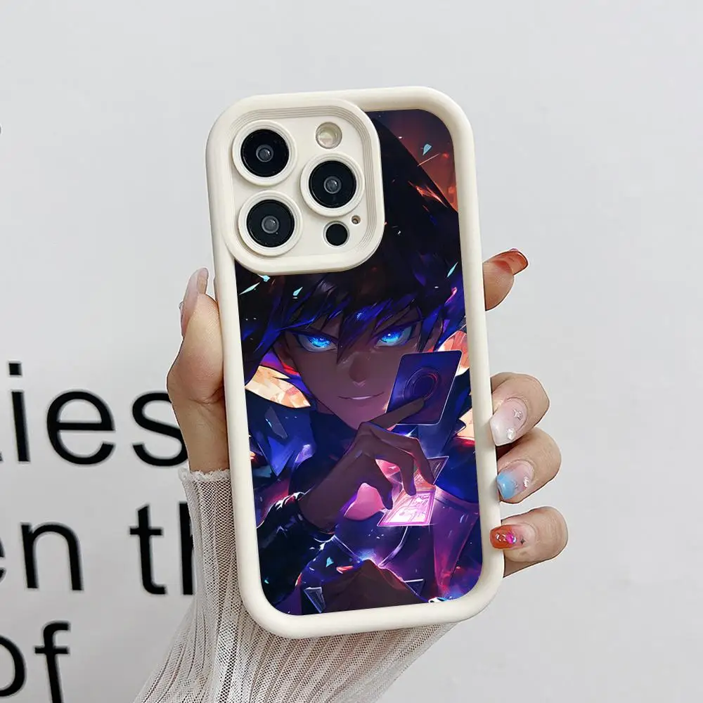 

Yugioh Seto Kaiba Phone Case for iPhone 17 16 15 14 13 12 11 Air Pro Max Plus White Soft TPU Shockproof Cover