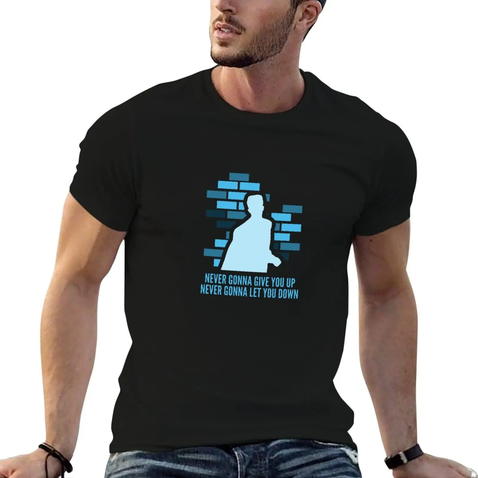 Never Gonna Give You Up T-Shirt blanks Personalized t-shirt mens plain t shirts