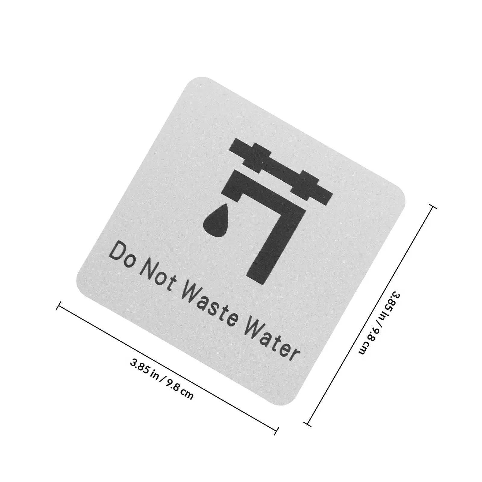 Save Water Sign Wall Mounted Waterproof Caution Sign for Bathroom Office School Water Conservation Alert Bathroom Door Decor