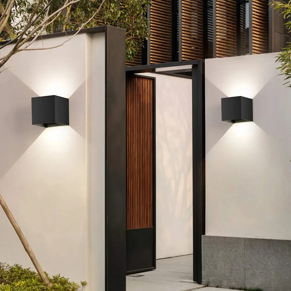 

6W 12W Waterproof AC85-265V Surface Mounted LED Wall Light Modern Nordic Luminaire Indoor Wall Lamps Living Room Porch Outdoor