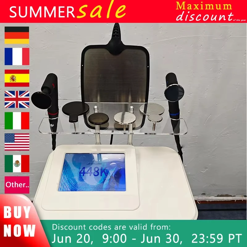 448K Cet Ret Tecar Therapy Equipment thermal energy skincare and rejuvenation Diathermy Body Shaping Slimming Fat Reduction