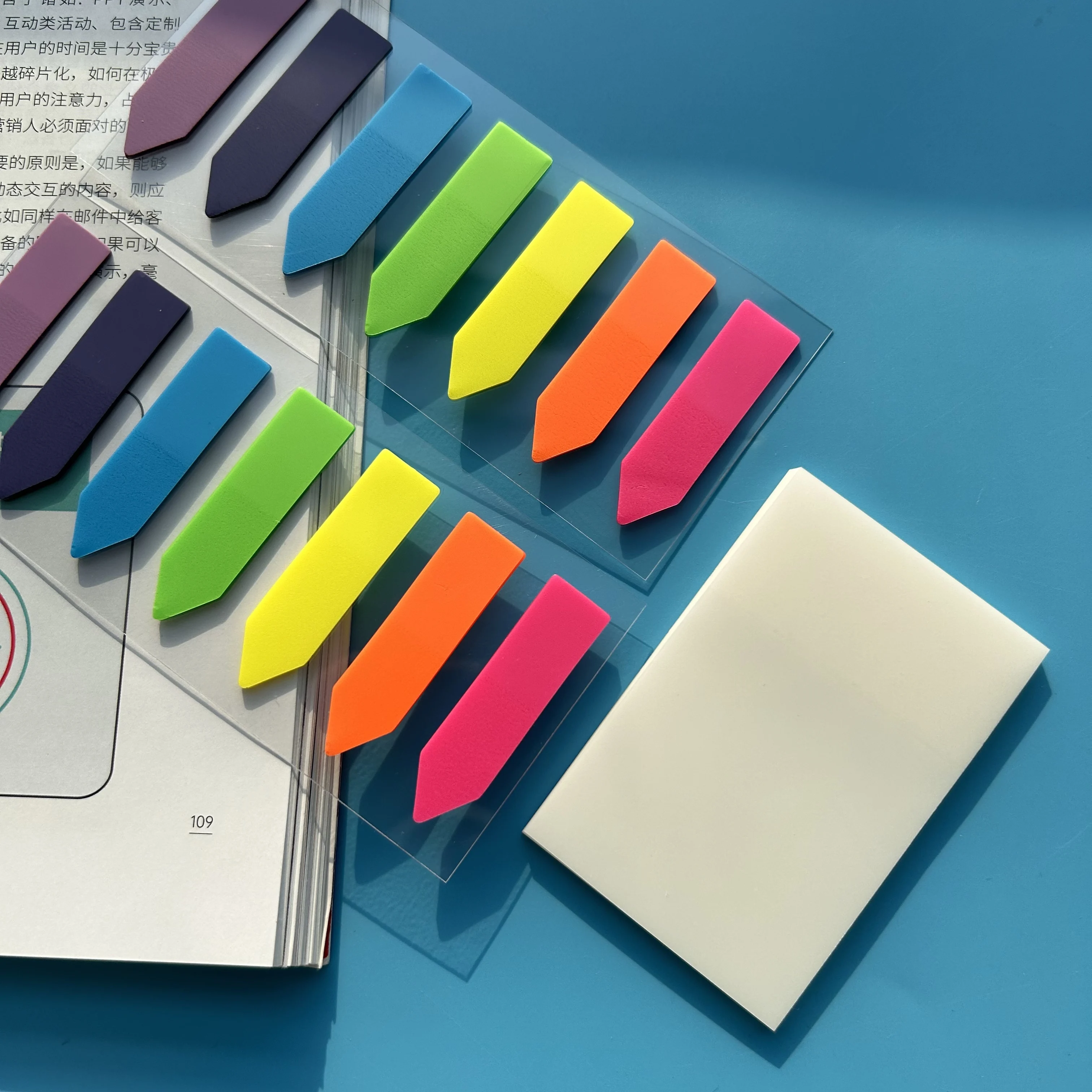 10Packs Index Tabs Self Adhesive Page Markers Transparent Sticky Notes Classify Files Flags planner Stickers
