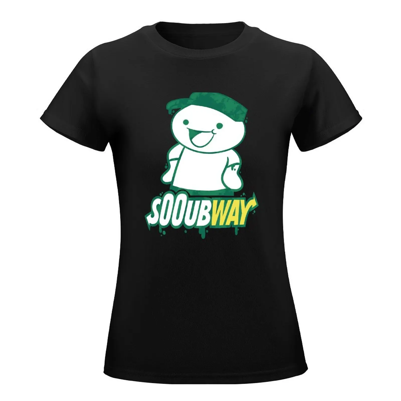 The Odd1sOut Sooubway graffiti T-Shirt hippie clothes cute tops oversized workout shirts for Women