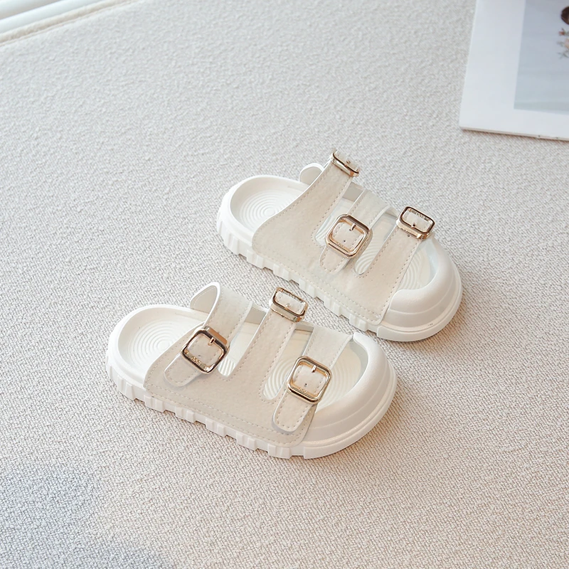 أطفال موضة نصف باوتو النعال 2025 صيف جديد صنادل أطفال بنين بنات ل الصلبة عادية لينة وحيد المضادة للانزلاق صنادل شاطئ