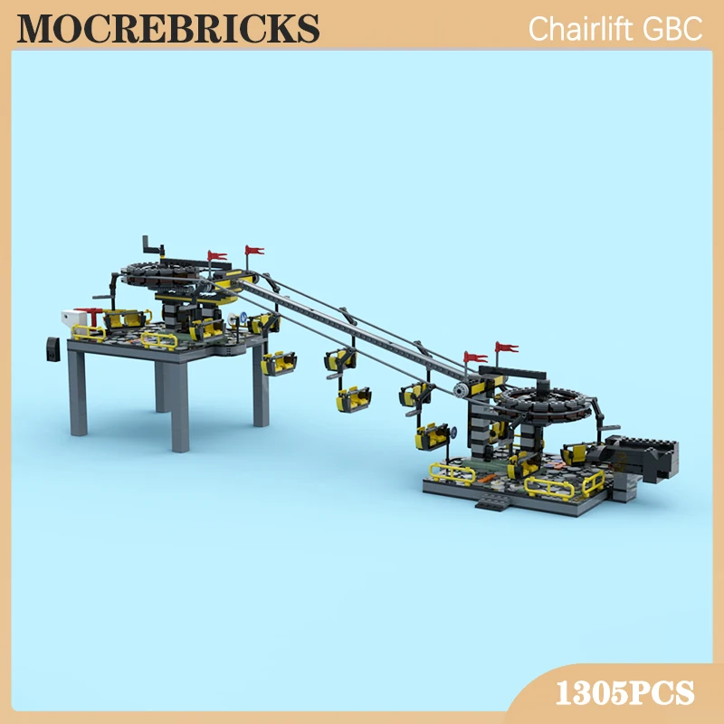 Creative MOC Technology Bricks Chairlift GBC Science Educational Building Block Puzzle Model Children's Toys Christmas Gifts