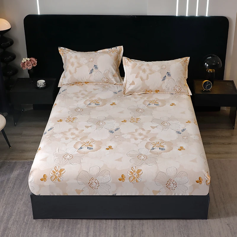 

Комплект хлопковой простыни с растительным рисунком, 3 шт., женское украшение для спальни, постельное белье с наволочкой, удобное приятное для кожи постельное белье