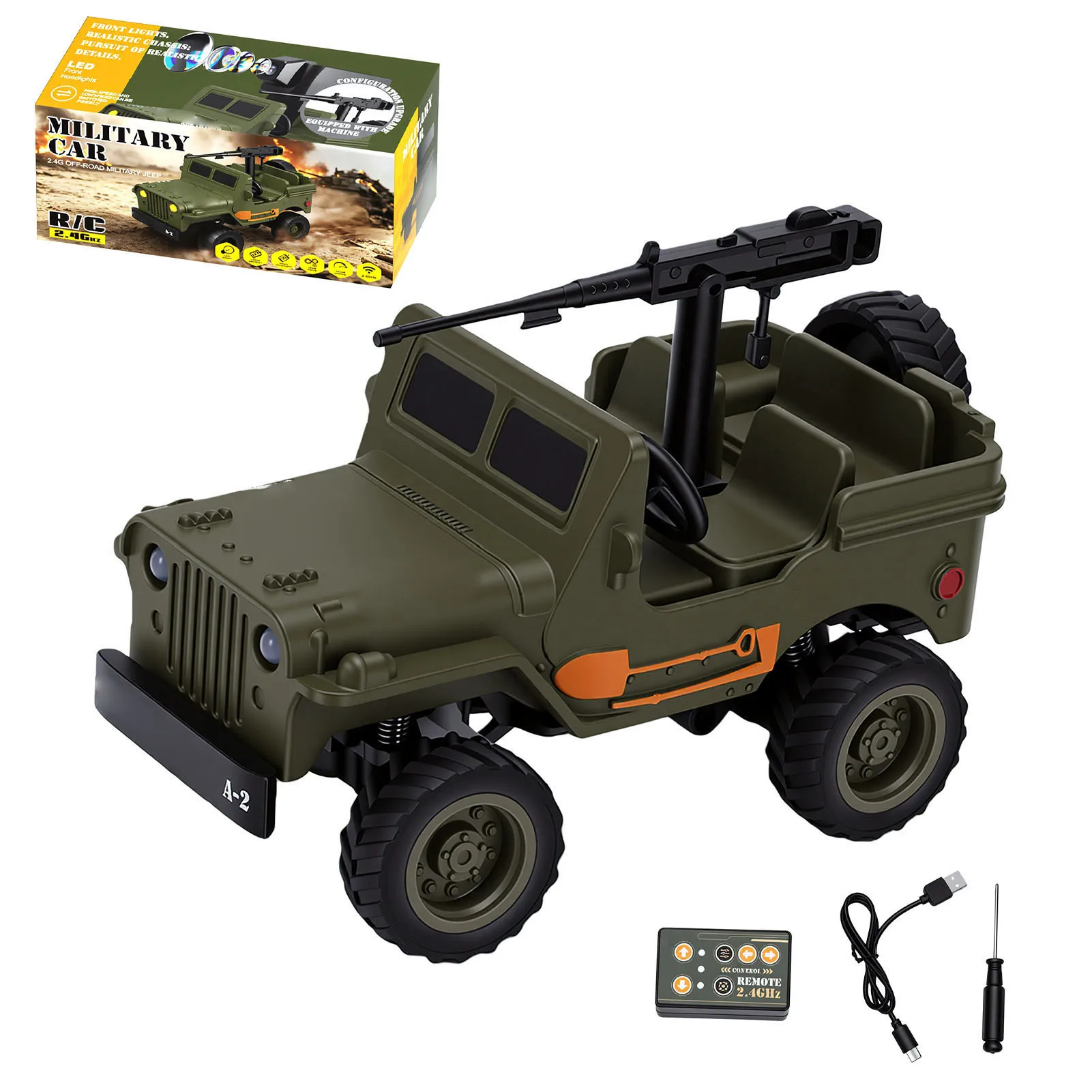 2.4G RC Off-Road Vehicle Mini Remote Control Car w Dual Speed LED Lights APP Control Remote Control Car for Adults Mini RC Car