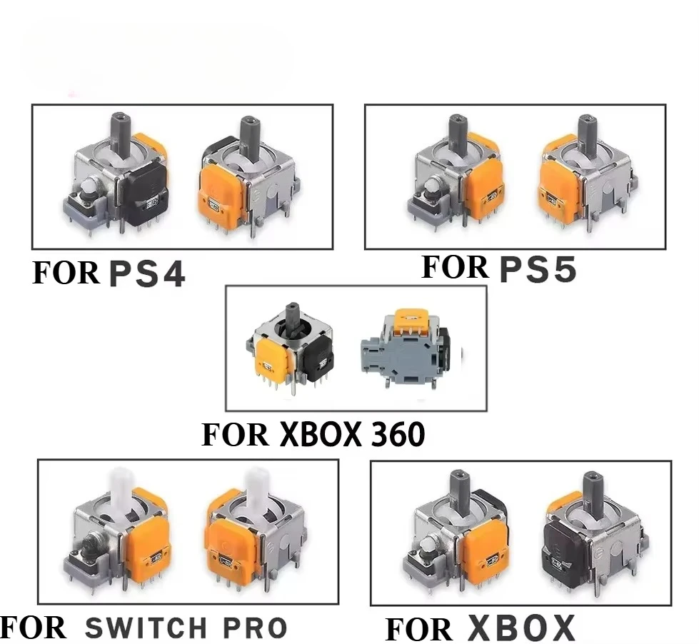 

10pcs Hall Effect Joystick For PS5 3D Analog Stick Sensor Module For Ps4 For Xbox One Controller