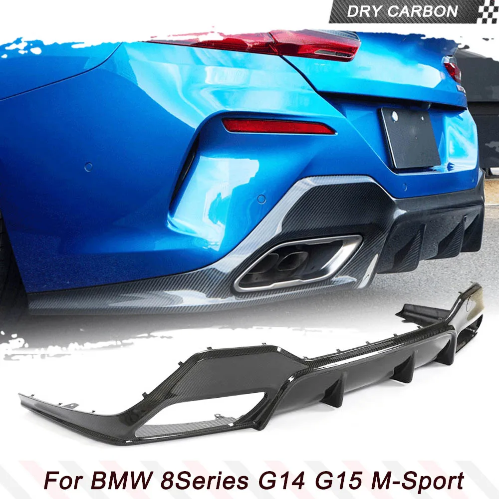 

Car Rear Bumper Diffuser Lip for BMW 8 Series G14 G15 M Sport 2 Door 2018-2021 Rear Bumper Diffuser Lip Spoiler Dry Carbon