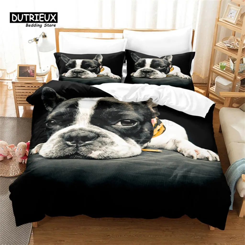 

Cute Animals Dogs Duvet Cover Set Fashion Bedding Set Soft Comfortable Breathable Duvet Cover For Bedroom Guest Room Decor