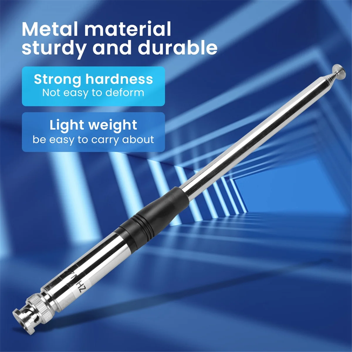 2 Pcs 27Mhz Antenna 9-Inch to 51-Inch Telescopic/Rod HT Antennas for CB Handheld/Portable Radio with BNC Connector