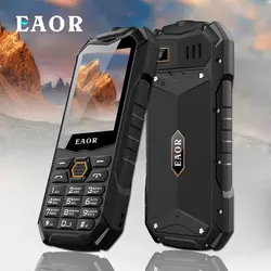 EAOR 2G Slim Rugged Phone IP68 Waterproof Outdoor Keypad Phones 2000mAh Big Battery Dual SIM Feature Phone with Glare Torch