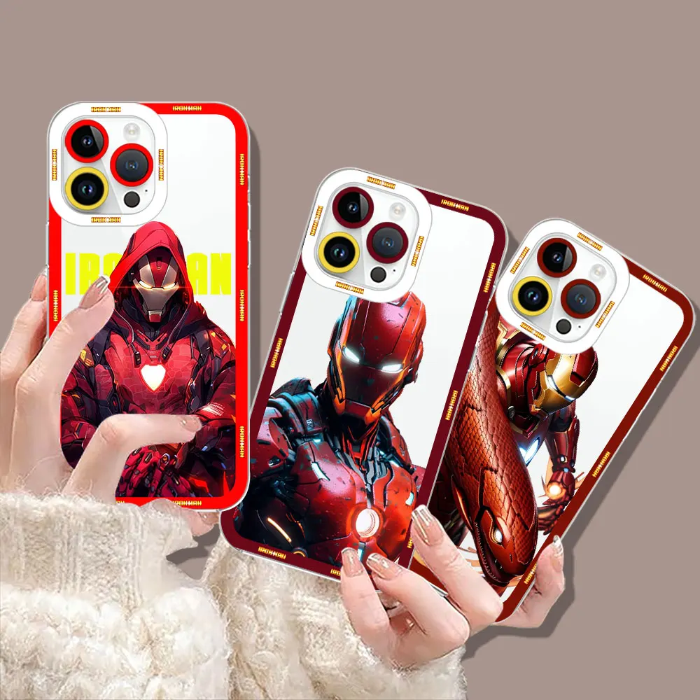 Luxury Marvel Iron Man Cover For Realme 10 9 9I 8 8I 7 7I 6 5 C67 C55 C53 C35 C33 C31 C30 C21Y C21 C20 C15 C12 C11 Pro Plus Case