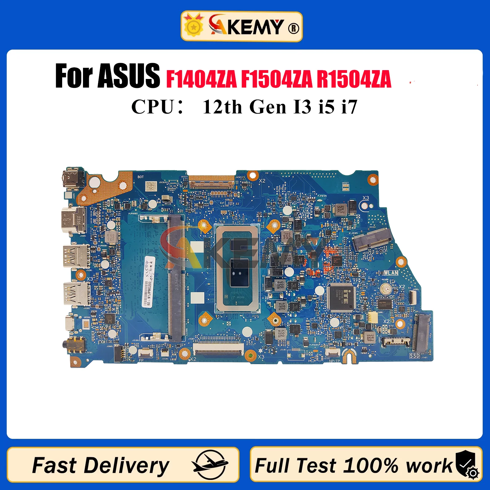 

X1704ZA Материнская плата для ноутбука ASUS Vivobook X1404Z F1404ZA F1504ZA R1504ZA F1704ZA X1404ZA Материнская плата с 12-го поколения I3 i5 i7 stk