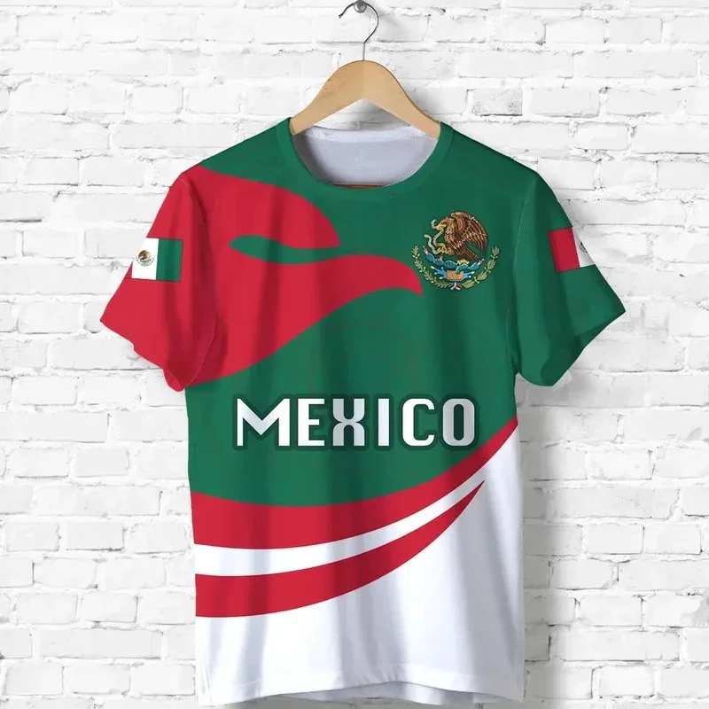 Mexico Graphic T Shirt Men's National Flag Printed Aztec Eagle 3D Printed Tees Loose Short Sleeve Tops Women Kid Mexico TShirt