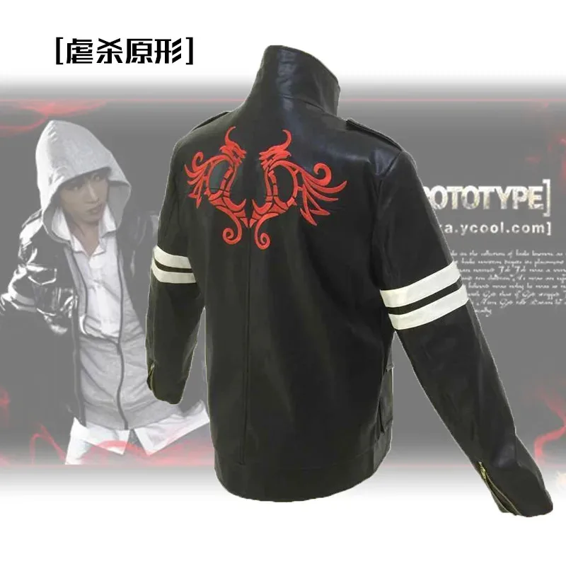 2025 Nuovo Nuovo Prototipo Alex Mercer Costume Cosplay Giacca Ricamata Cappotto di Pelle PU Costumi di Halloween per Donne/Uomini S-3XL ☆ ☆