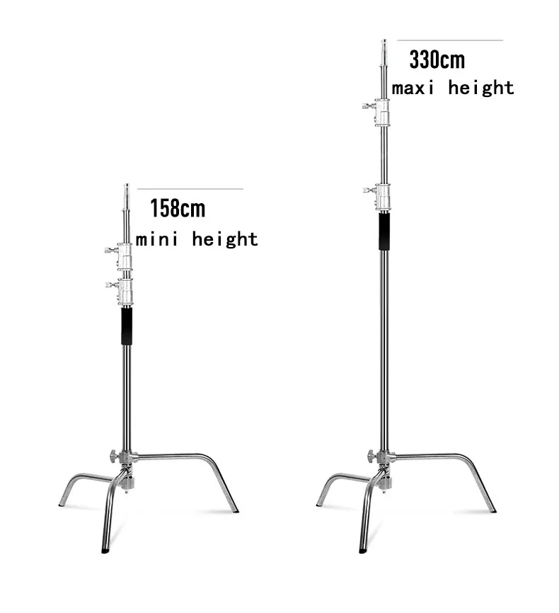 Heavy Duty Light Stand Photography Stand 3.3M Magic Leg C Stand Adjust Boom Arm Crossbar Swivel Caster Wheels