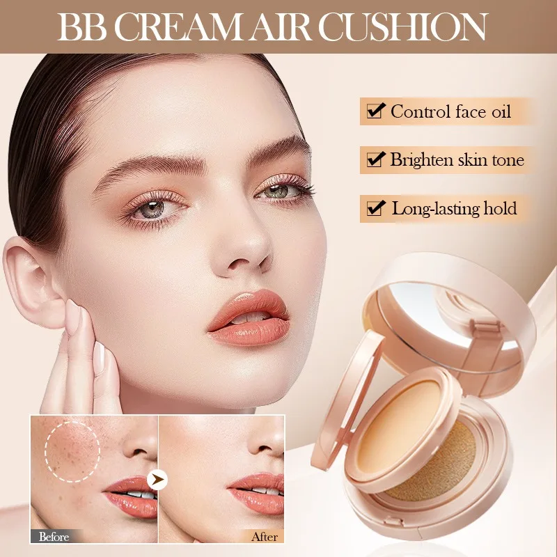 2 in 1 Double Layer Powder Cushion Clear Natural Lasting Brightening Sadoer Makeup Concealer Loose Powder Air Cushion BB Cream