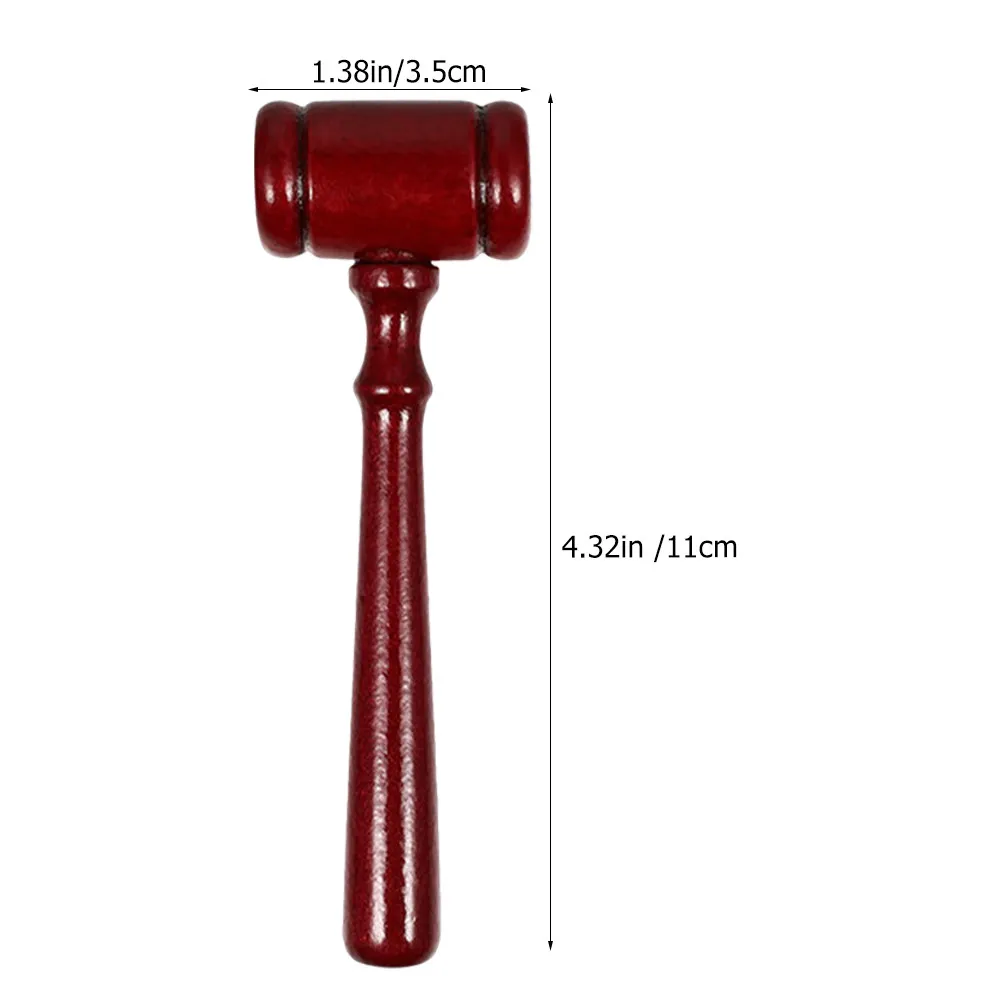 4Pcs Solid Wood Judge Gavel Wooden Small Gavel Auction Hammer Portable Compact Clear Sound Role Play Judge's Hammer