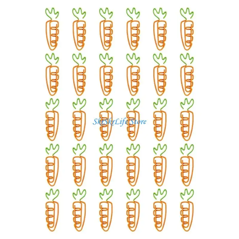 e65e-30pcs-carrot-paper-clip-19x37mm-metal-paperclip-metal-bookmarks-clip-document-organiser-clamp-for-school-office