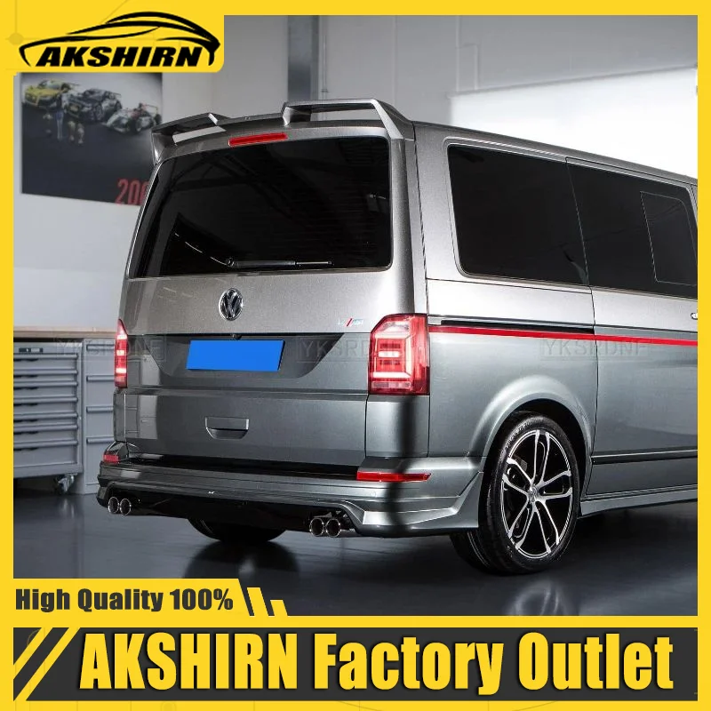 For Volkswagen Multivan T6 2015-2019 MPV high quality ABS Plastic Unpainted Color Rear Spoiler Wing Trunk Lid Cover Car Styling