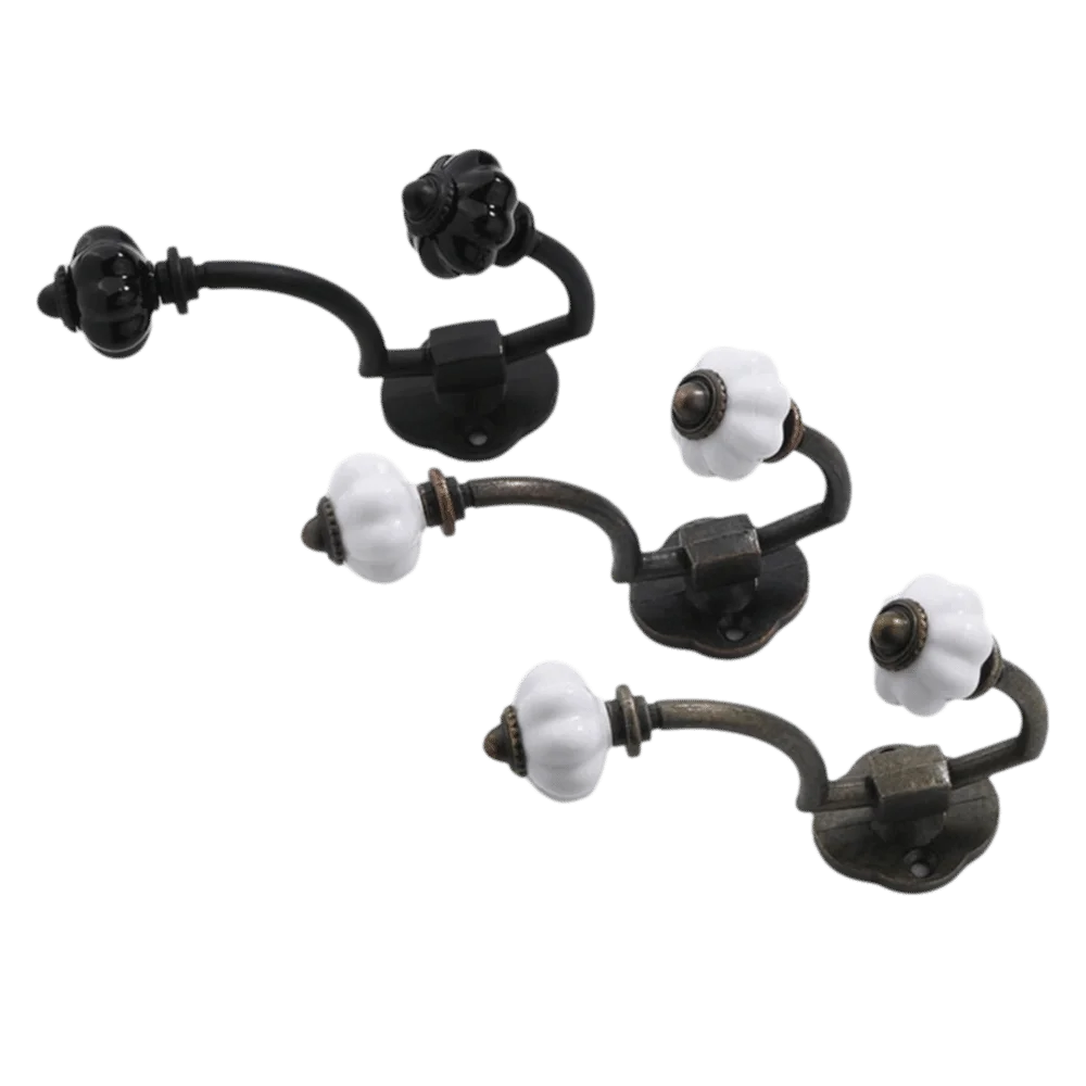Retro Design Coat Hook Rust Proof Zinc Alloy Decorative Wall Hook Decorative Easy To Install Bathroom Hanger Entryway