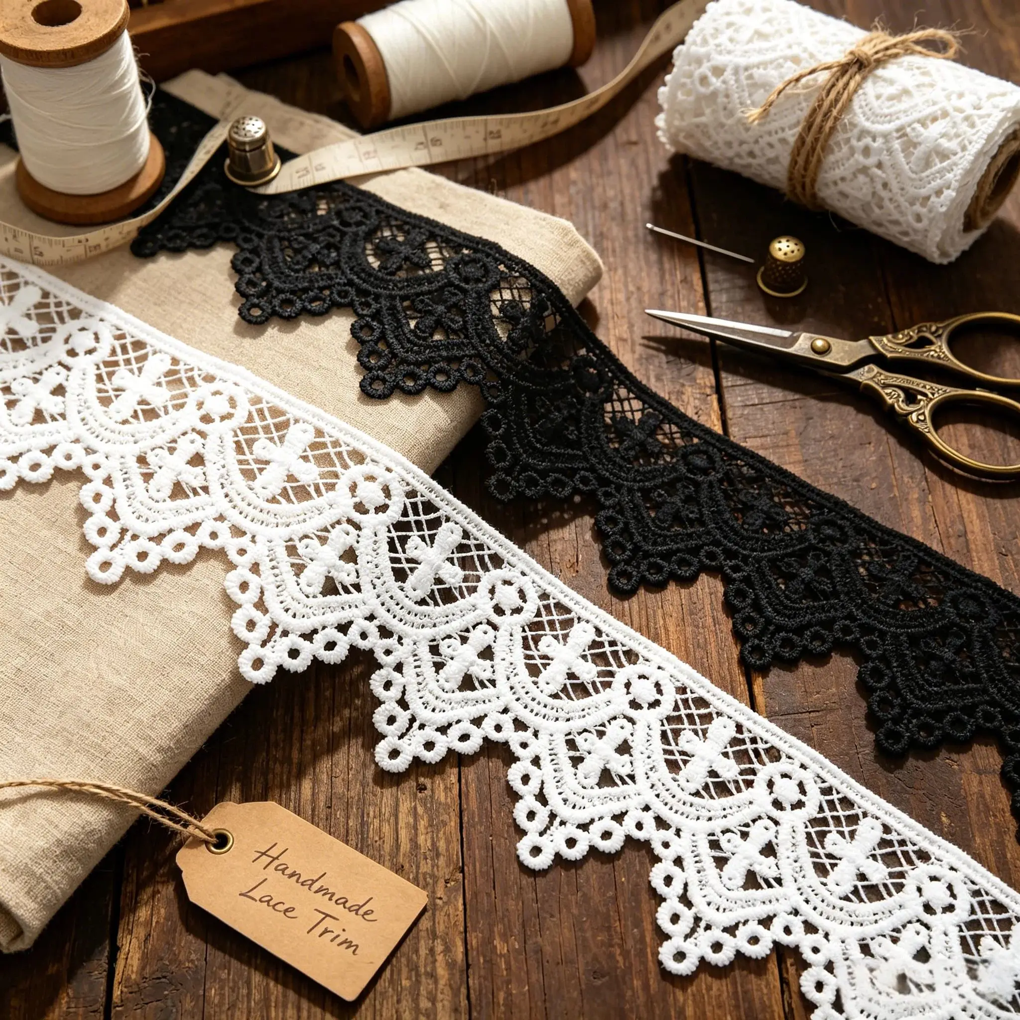 Retro embroidered lace ribbon, 4.2 inches wide, lace decorative craft, suitable for DIY embroidered bed skirt lace
